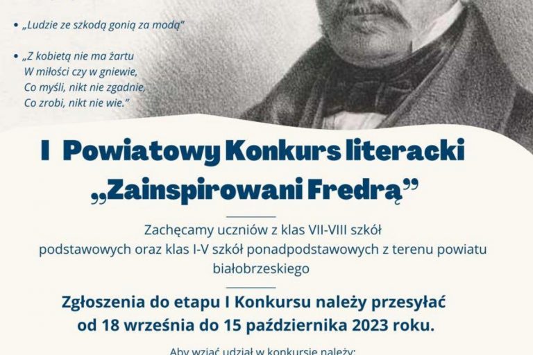 Plakat-Powiatowy-Konkurs-literacki-Zainspirowani-Fredrą